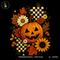 Jack O'Lantern Girassol Retrô Grunge Estampa