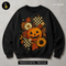 Jack O'Lantern Girassol Retrô Grunge Estampa