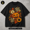 Jack O'Lantern Girassol Retrô Grunge Estampa