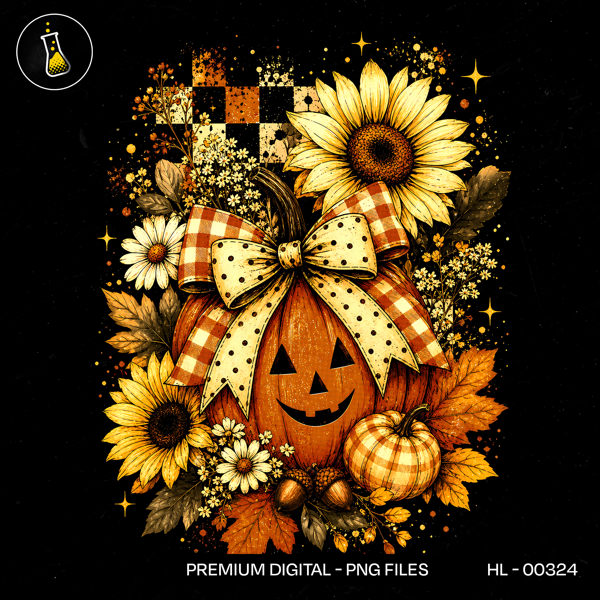 Jack O'Lantern Laço Poás Estampa