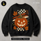 Jack O'Lantern Xadrez Retrô Grunge Estampa
