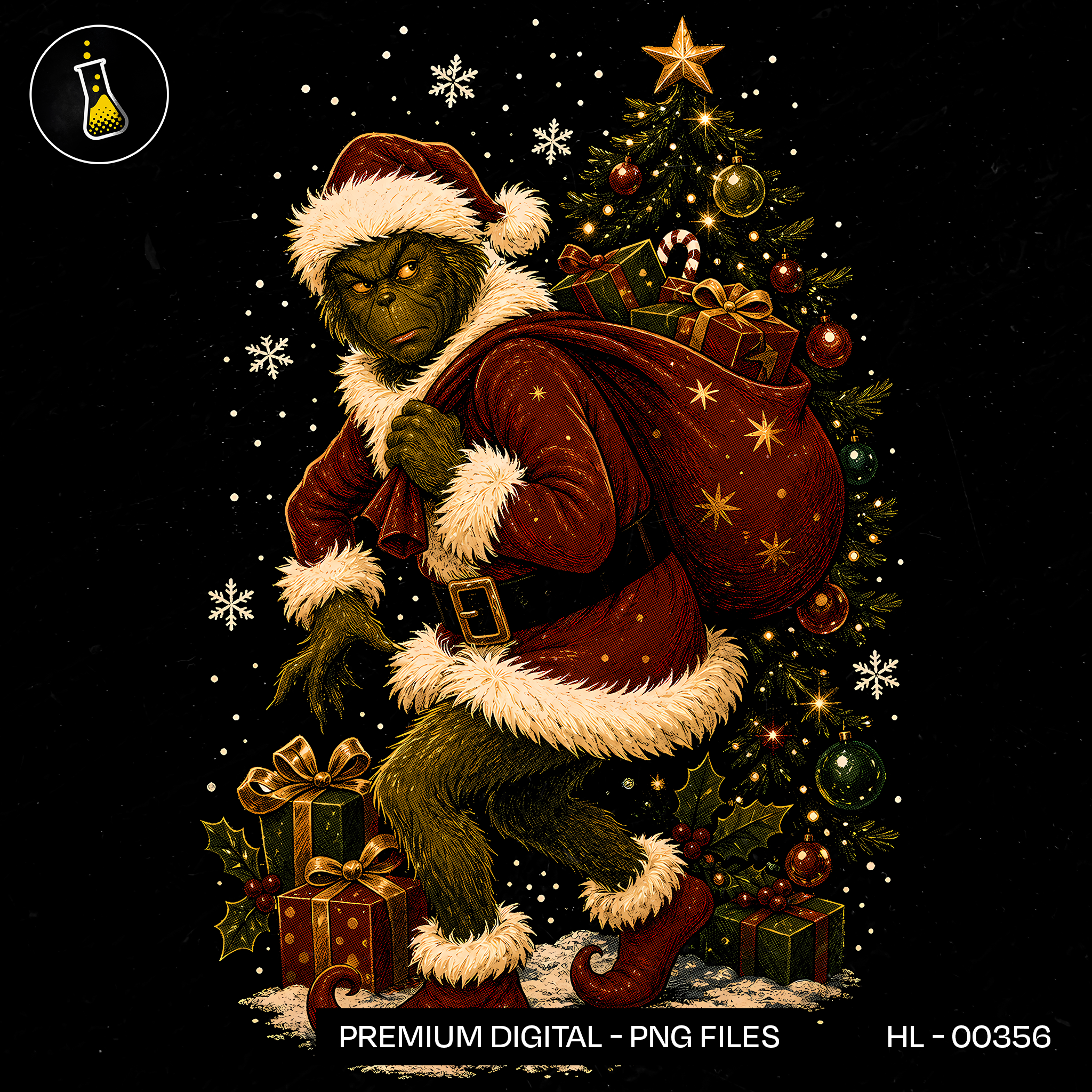 Papai Noel Verde Rabugento Presentes Estampa