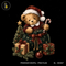 Urso de Pelúcia Gorro de Papai Noel Estampa