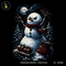 Boneco de Neve Ameaçador Trenó Noturno Estampa