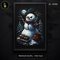 Boneco de Neve Ameaçador Trenó Noturno Estampa