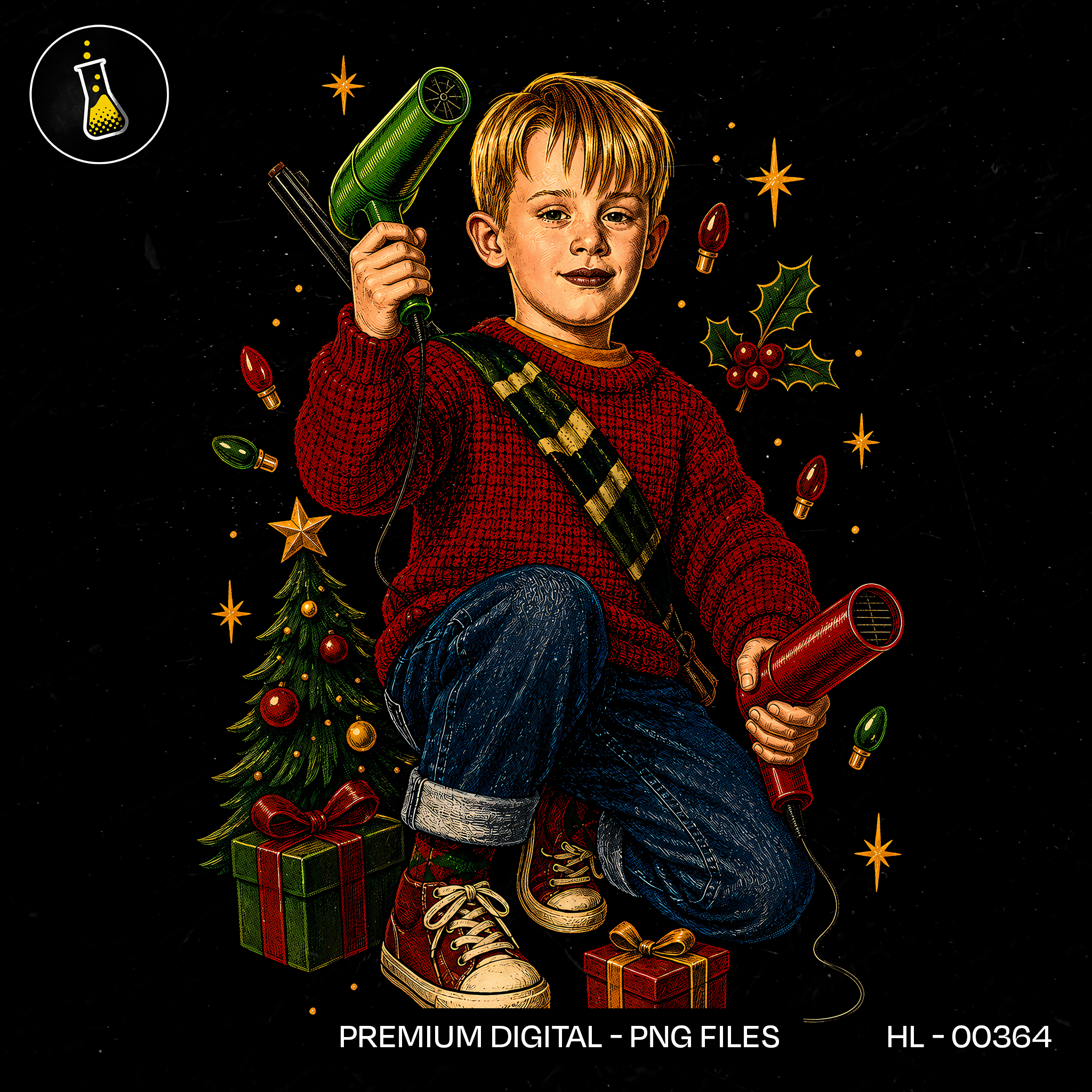 Criança Travessa Bugigangas de Natal Estampa