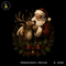 Papai Noel Abraçando Rena Guirlanda Estampa