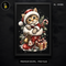 Gatinho Casaco de Papai Noel Meia de Natal Estampa