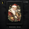 Papai Noel Abraçando Filhote de Cervo Estampa