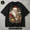 Papai Noel Abraçando Filhote de Cervo Estampa