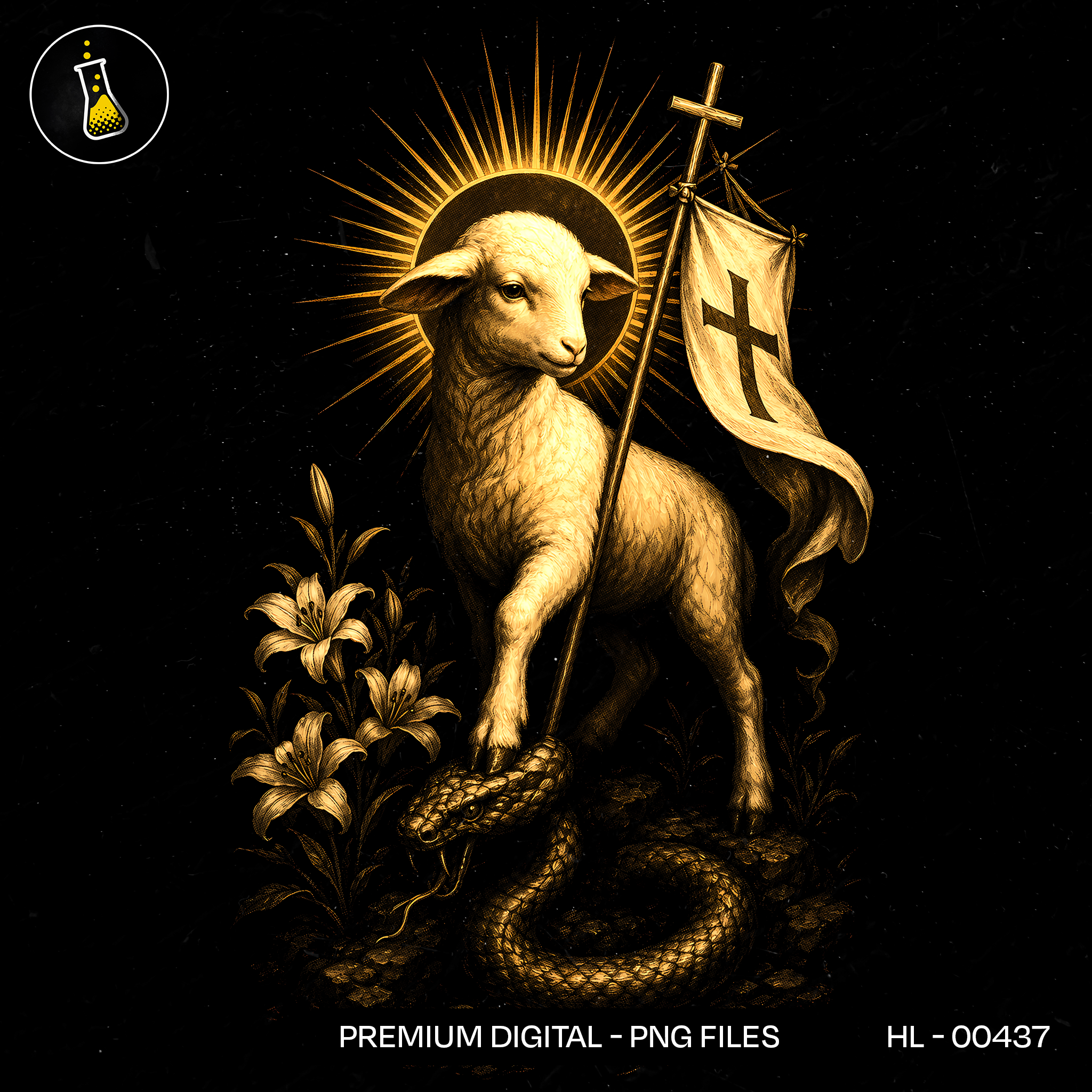 Cordeiro de Deus Serpente Estampa