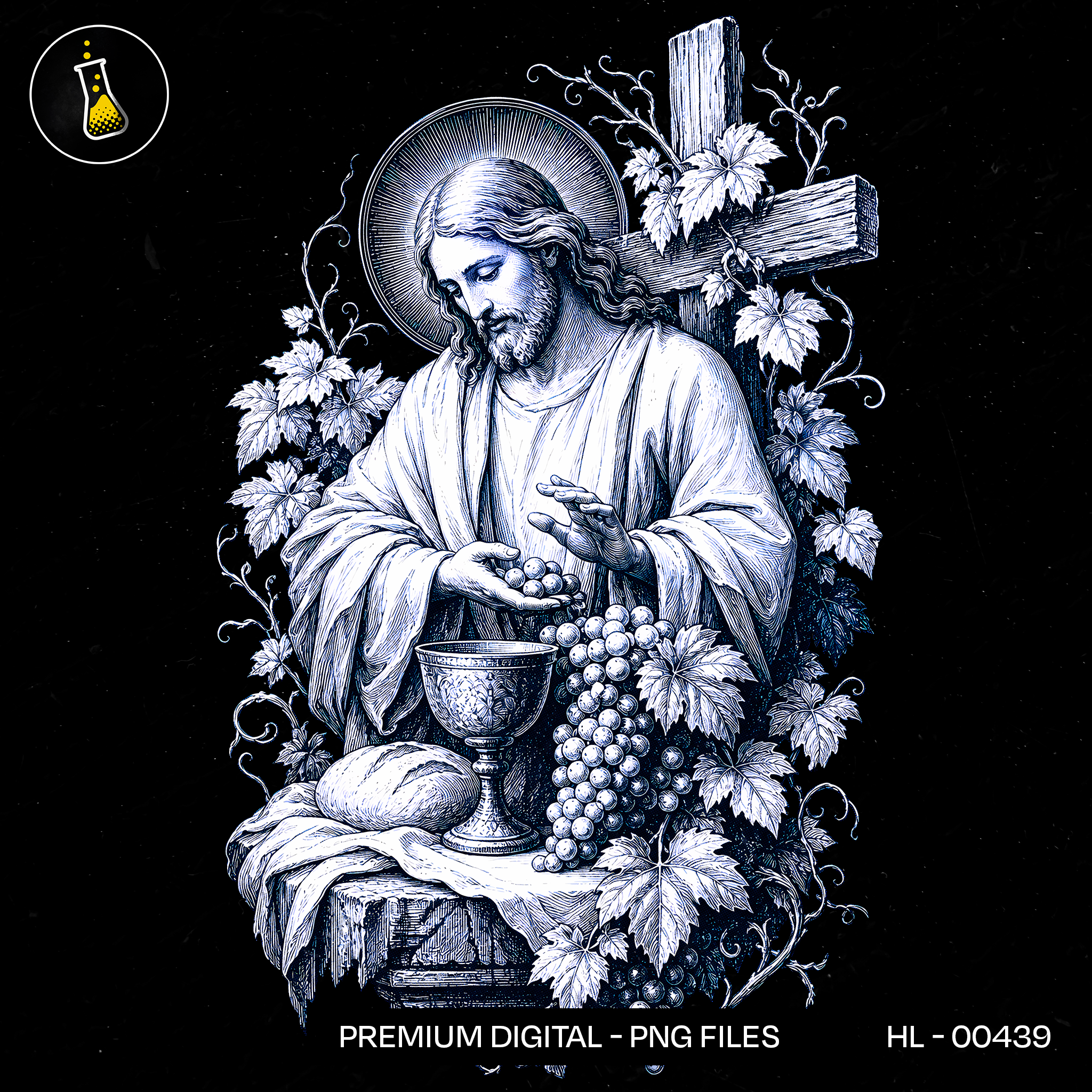 Jesus Pão e Vinho Estampa